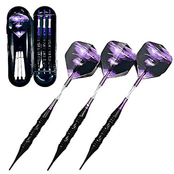 ダーツセット 黒・紫 ハードケース付き| TARGET Amazon | マイダーツ セット 矢 アルミ シャフト初心者 中級者